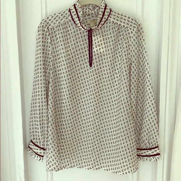 J. Crew Swiss Dot Top - Picture 1 of 5